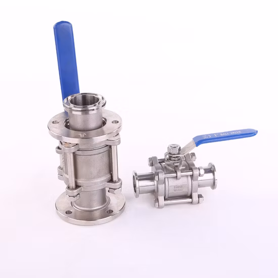 Válvula de bola de vacío manual de acero inoxidable de 3 piezas Kf/CF