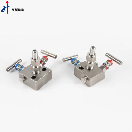 Colectores de válvulas de 2 vías de acero inoxidable integrados para alta presión y alta temperatura